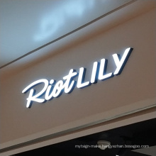 High quality 3d led channel letter sign board stainless steel light sign letters store front sign light led logo